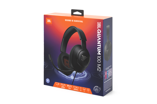 JBL Quantum 100M2 - Black - Wired over-ear gaming headset with detachable mic and mute option - Detailshot 15